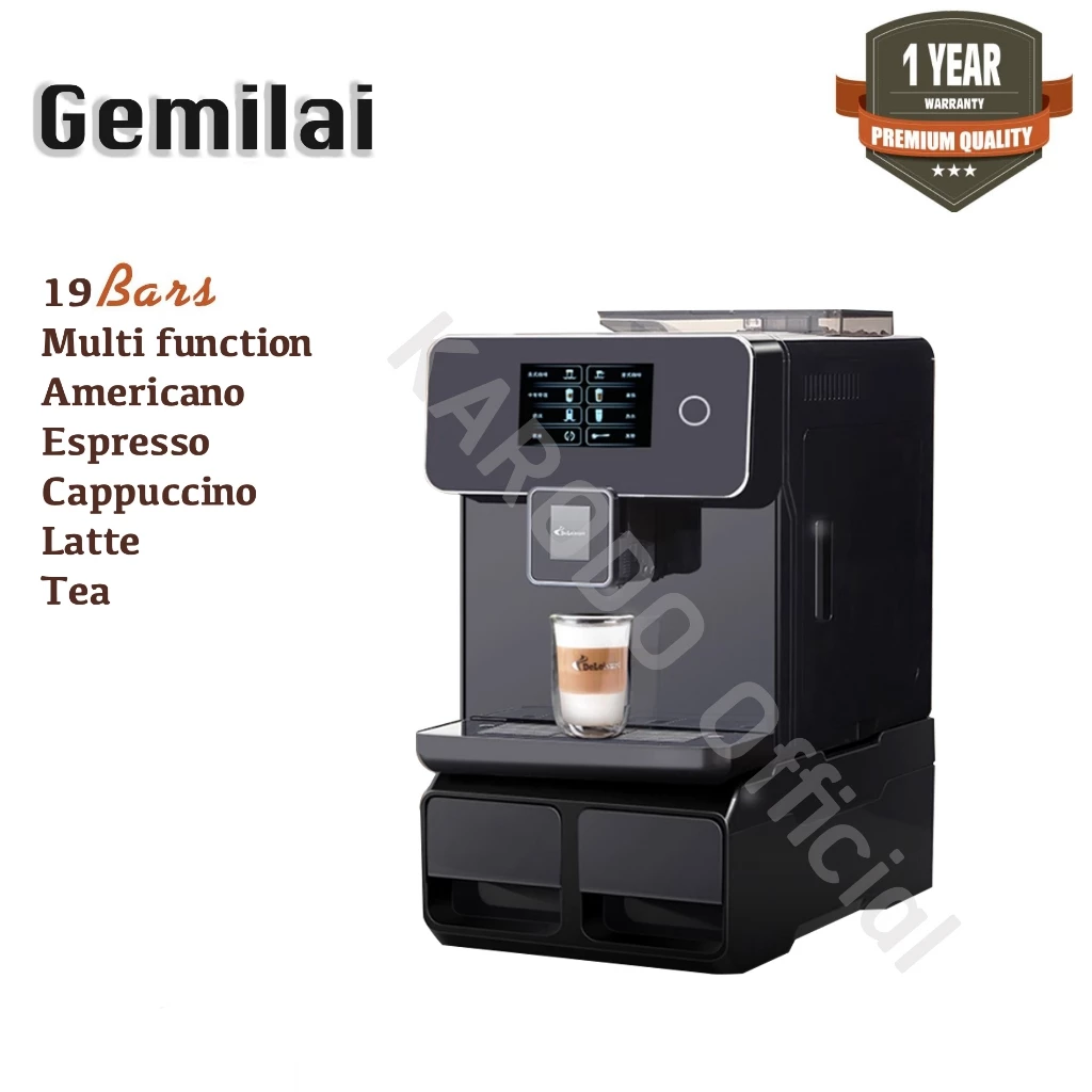 [พร้อมส่ง] เครื่องชงกาแฟสดอัตโนมัติ A10S ทัชสกรีน 19bar ระบบดูดน้ำ (ทำหลายเครื่องดื่มในเครื่องเดียว)