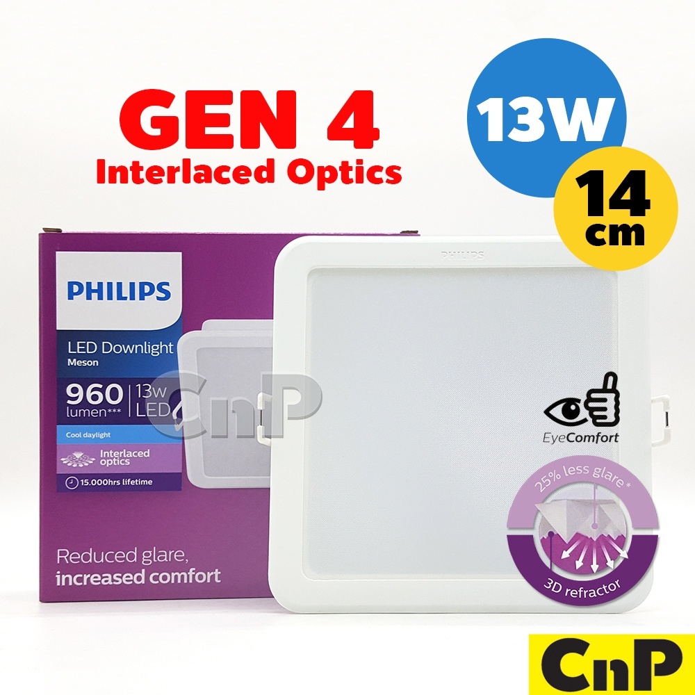 PHILIPS โคมไฟดาวน์ไลท์ ฝังฝ้า 14 ซม. Panel LED 13W ฟิลิปส์ รุ่น MESON IO 59465