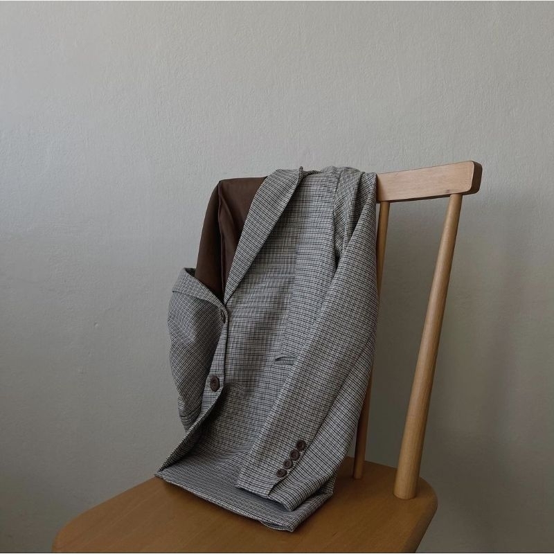 เบลเซอร์ (Blazer) สีดำตาราง