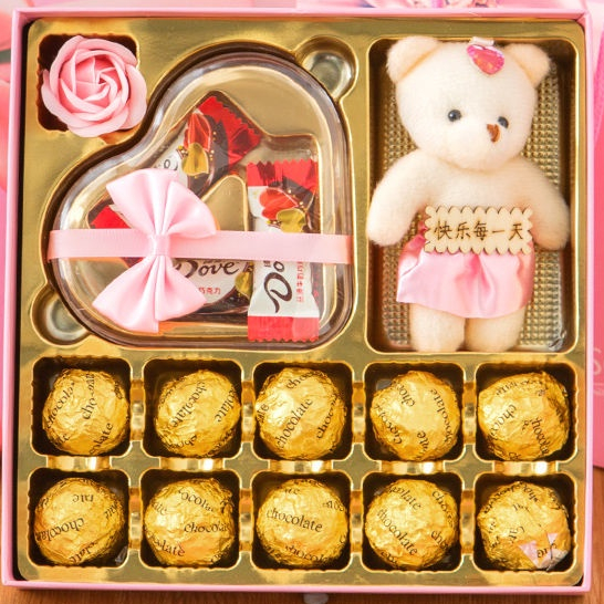 กล่องของขวัญช็อกโกแลตโดฟ 38 มีนาคม 8 มีนาคม เทศกาลเทพธิดา ของขวัญสำหรับแฟน ภรรยาแฟน ของขวัญวันเกิดสำหรับเด็กผู้หญิงสินค้