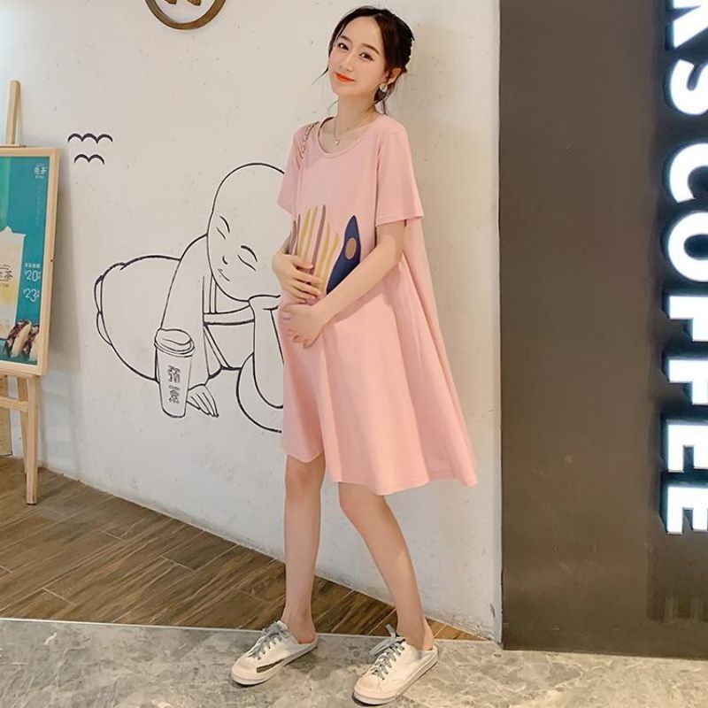 GFShop  ชุดคลุมท้องลายปลา ผ้านิ่มใส่สบายมาก ให้คุณแม่ผ่อนคลาย ไม่อึดอัด