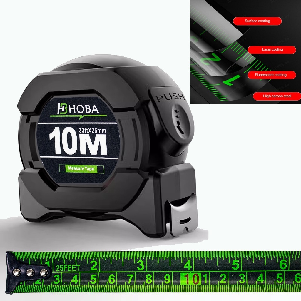 💥10ปีไม่พัง💥แม่นยำ 100%💥ตลับเมตร 10 เมตร หน้ากว้าง25 มม การวัดส่วนสูง การวัดการตกแต่ง เทปวัด ตลับเมตรพกพา ตลับเมตรstanl - รูปที่ 3