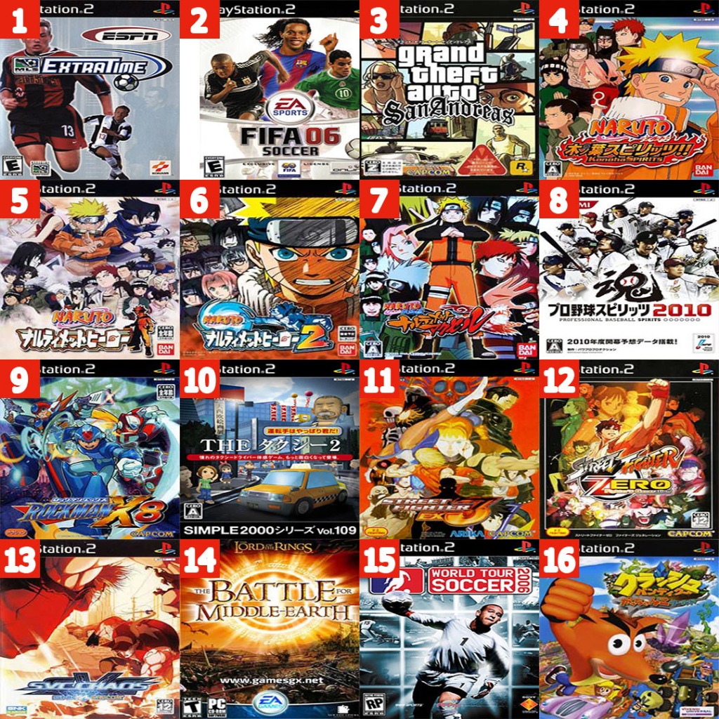 แผ่นเกมส์ PS2 : หลากหลายแนวเกมส์มาให้เลือก Vol.27