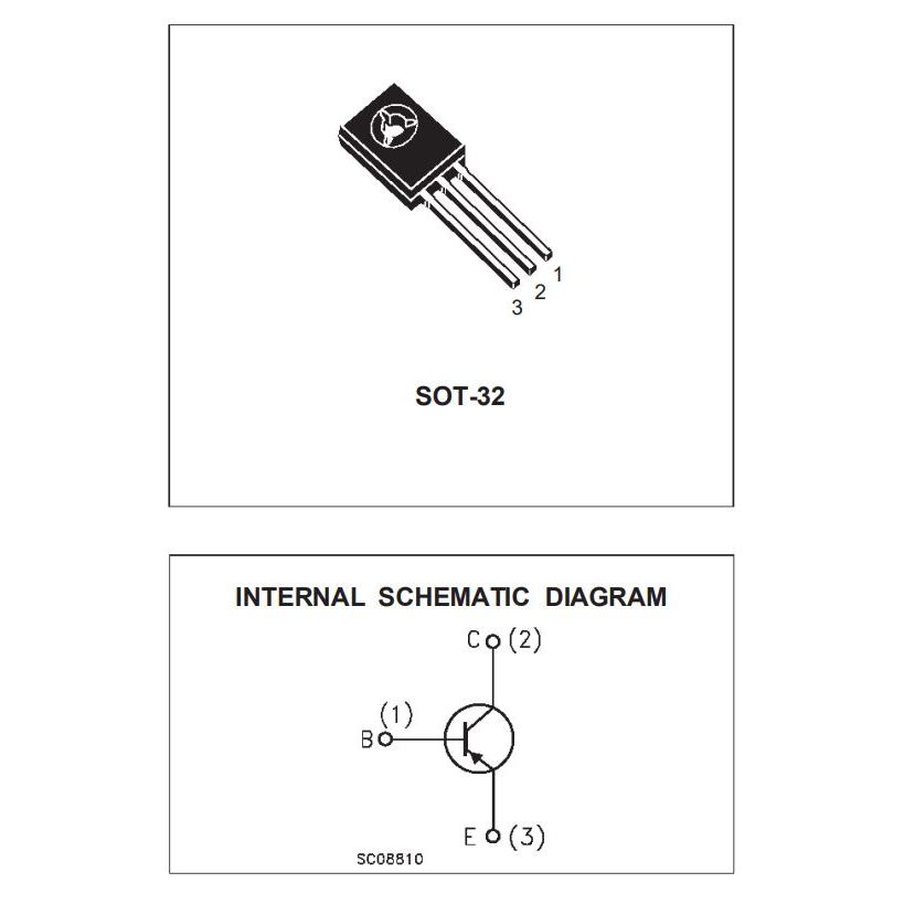 Transistor ทรานซิสเตอร์ BD140 (จำนวน 50 ชิ้น) 80V 1.5A TO-126 MICROELECTRONICS ของแท้100%