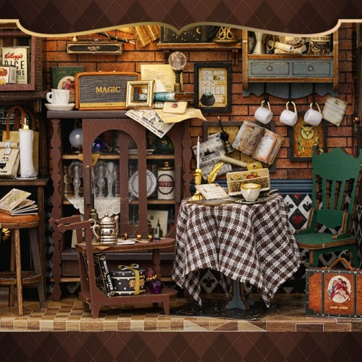 ส่งด่วนกทม.   บ้านตุ๊กตา DIY ประกอบเอง Vintage Coffee Shop เปิดหน้าได้ ของเล่น CUTE ROOM F-041 ราคา ถูกที่สุด ดีลบีเคเค แกลเลอรีภาพที่ 5
