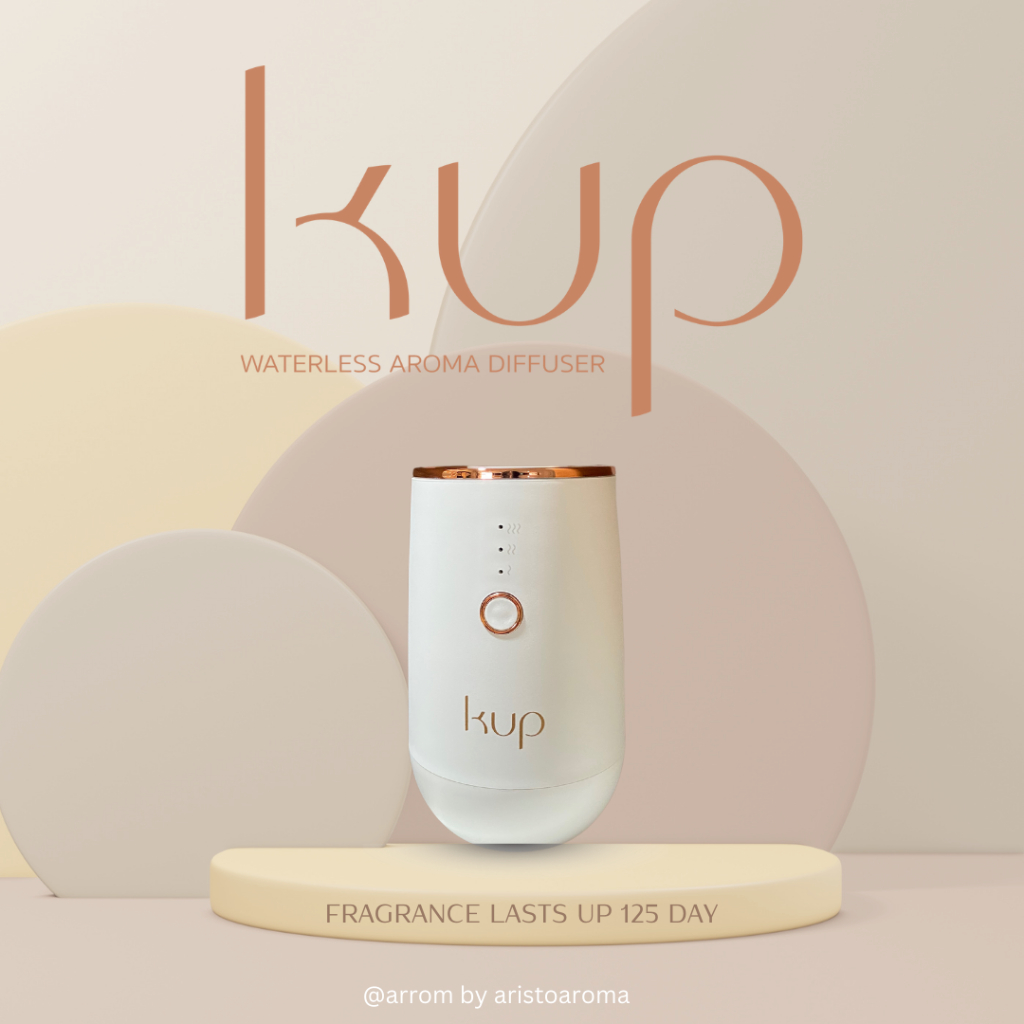 (KUP) เครื่องพ่นอโรม่า กระจายกลิ่นหอมขนาดพกพา ไม่ใช้น้ำ (แถมฟรีน้ำหอม 15ml 2 ขวด มูลค่า 480 บาท) | Arrom by Aristo Aroma