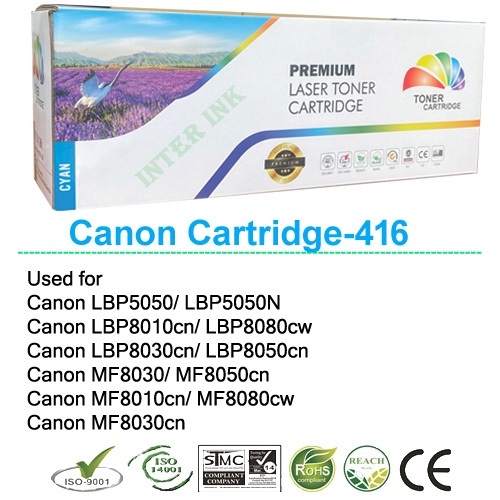 หมึกพิมพ์ Canon MF8030 / MF8050cn / MF8010cn / MF8080cw / MF8030cn (Cartridge-416) สีฟ้า Color Box