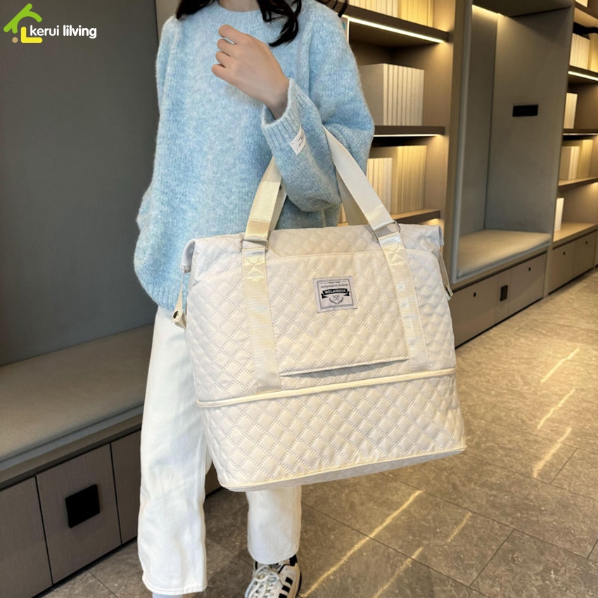 กระเป๋าเสื้อผ้า travel bag กระเป๋าเดินทางแบบถือ ขนาดใหญ่ จุของได้เยอะ มีหลายช่อง กระเป๋าสะพาย