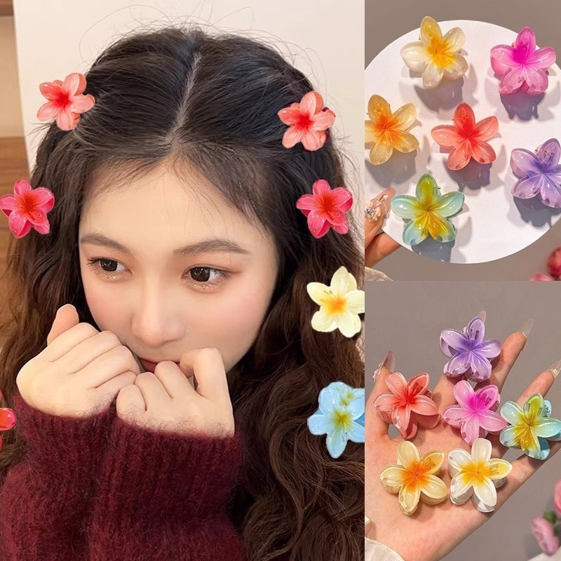 พร้อมส่ง🌺กิ๊บติดผม กิ๊บหนีบผม กิ๊บติดผมลายดอกไม้ ใส่ติดไปหน้าร้อนนี้น่ารักมาก กิ๊บลีลาวดีรูปดอกไม้ ขนาด 4.5ซม