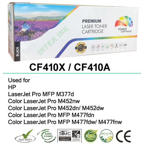หมึกพิมพ์ Color LaserJet Pro M452dn / M452dw / M452nw (CF410X) 410X สีดำ Color Box