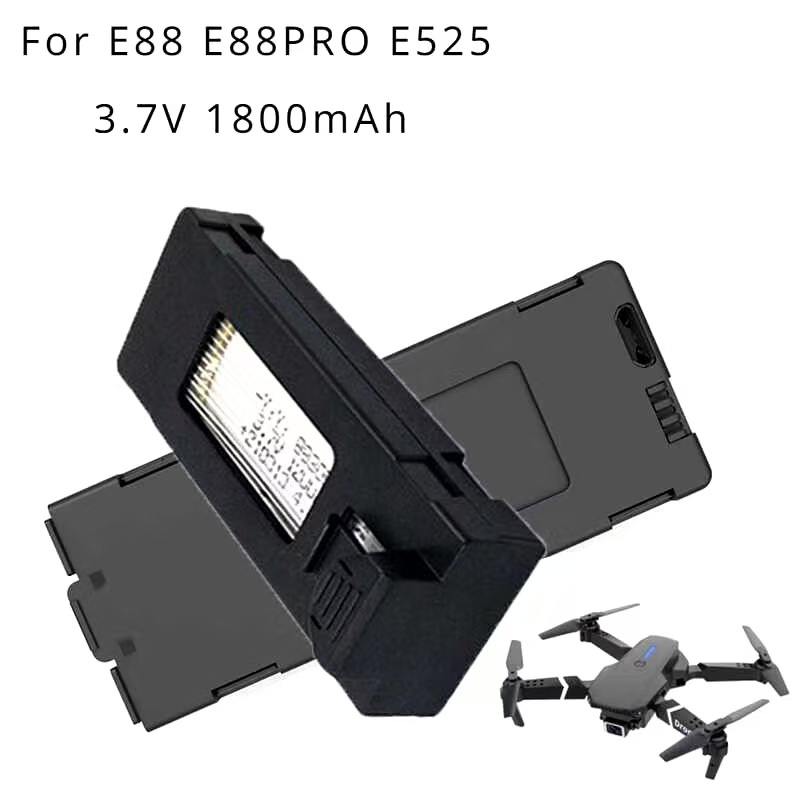 แบตเตอรี่ลิเธียมไอออน 3.7V 1800mAh ประสิทธิภาพสูงสำหรับ E88, E88PRO, E88MAX, E525, E99, E99PRO, P1, P5PRO, K3, S1, P8 -