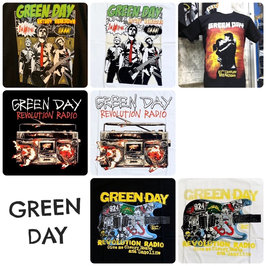 รวม Green Day เสื้อยืดวงร็อค กรีนเดย์ กรีน เดย์ เสื้อวินเทจ