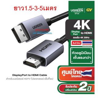 UGREEN  DisplayPort  to HDMI Cable 1.5/3/5เมตร 4K@30Hz สําหร…