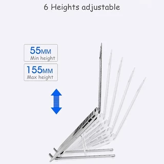 Notebook stand วัสดุอะลูมินัมอัลลอย แท่นวางโน๊ตบุ๊ค ปรับได้6ระดับ พับเก็บได้ ที่วางไอแพด แท็บเล็ต ขาตั้งแล็ป รุ่น N3