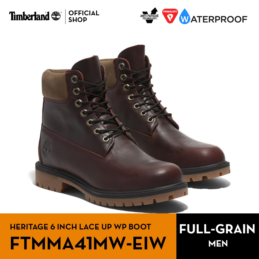 Timberland Men's HERITAGE 6 INCH LACE UP WATERPROOF BOOT รองเท้าบูทผู้ชายกันน้ำ (FTMMA41MW-EIW)