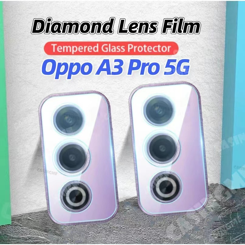 ฟิล์มกระจกกันรอย เลนส์กล้อง เต็มเลนส์ Oppo A3pro สำหรับ ออปโป้ A3โปร เลนส์กล้อง