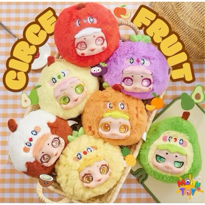 พร้อมส่ง Circe fruits พวงกุญแจตุ๊กตาผลไม้ แบบเช็คการ์ด ใช้โค้ด30%ได้