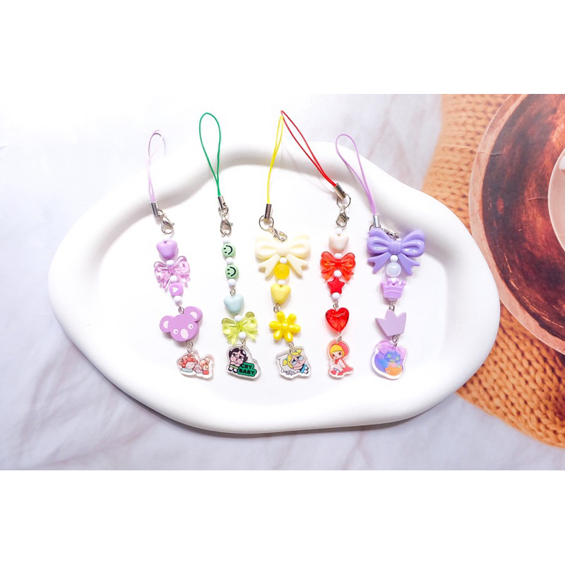 สายคล้องโทรศัพท์มือถือ ลาย Pop mart สายคล้องโทรศัพท์มือถือลูกปัด ไซส์ S (สินค้าพร้อมส่ง) ของฝาก ของแถม ของขวัญ