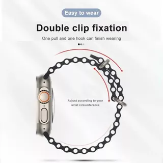 สายนาฬิกาซิลิโคนสำหรับกีฬาทางทะเลสำหรับ iWatch S11/10/9/8/7/6/5/4/3/2/1/SE Ultra 49mm46mm45mm44mm42mm41mm40mm38mm
