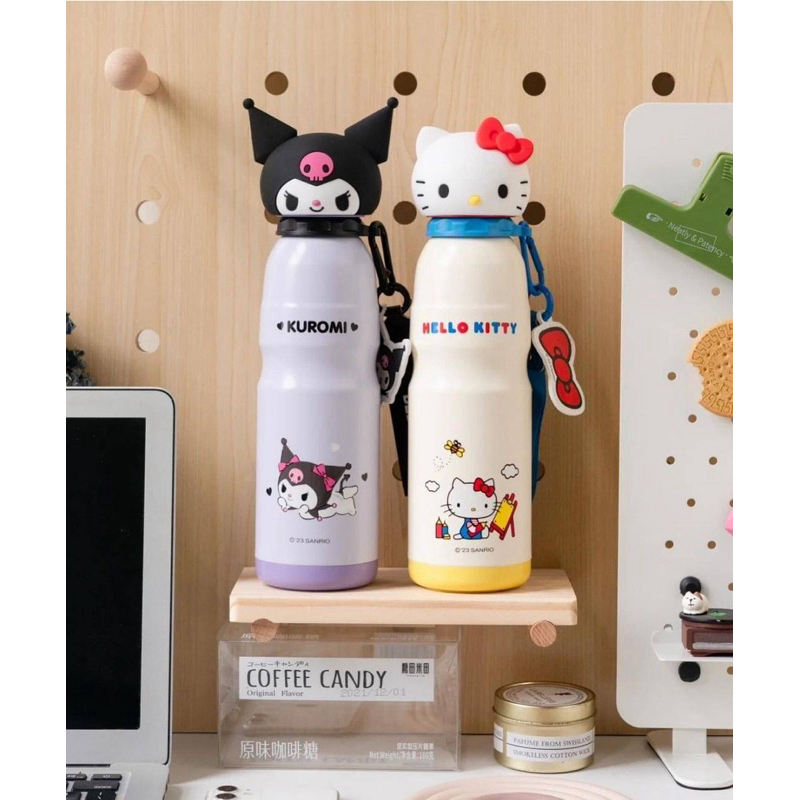 Sanrio Water Bottle ลิขสิทธิ์ แท้ 💯💯 ขวดน้ำสแตนเลส 316 มาพร้อมหัวปิด 3D