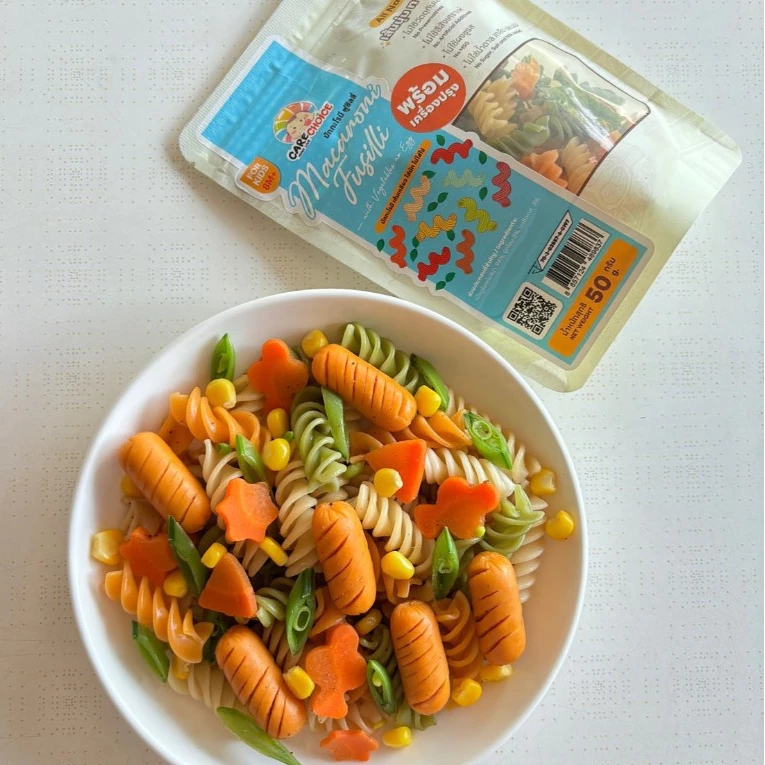 C999 แคร์ช้อยส์ เส้นพาสต้าผสมผักรวม และบะหมี่ผสมผักและสาหร่าย สำหรับเด็ก 8 เดือนขึ้นไป thumbnail 4