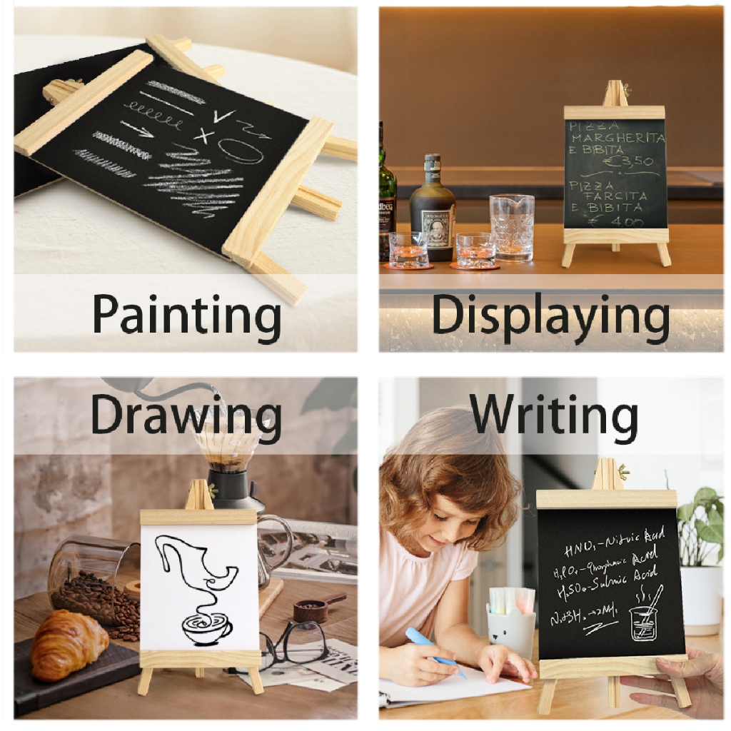 MOTARRO กระดานดำขาตั้ง ชอล์กบอร์ด กระดานชอล์กมีขาตั้งไม้ S/M/L/XL/XXL สำหรับคาเฟ่ ร้านอาหาร MO027 - รูปที่ 7