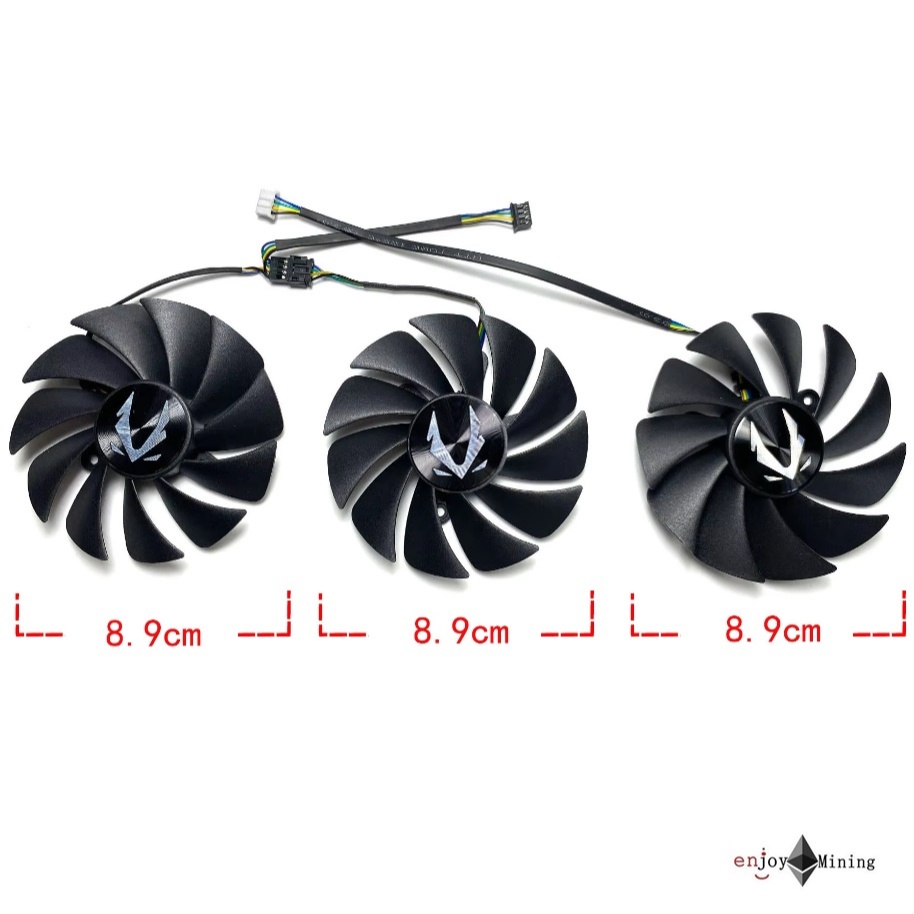 พัดลมการ์ดจอ Zotac RTX 3070 3070ti 3080 3080ti 3090 AMP Holo Graphics Fan GA92S2U