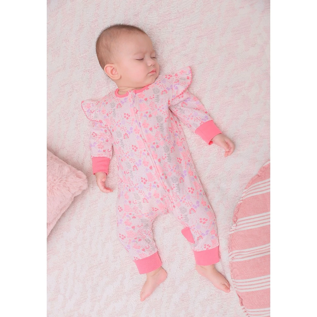 Zuper Mom (0 - 24 เดือน)ชุดหมีเด็กอ่อน ซิป รุ่น 2 WAY ZIPPER บอดี้สูทเด็กอ่อน ชุดเด็กแรกเกิด บอดี้สูทเปิดเท้า no.9069