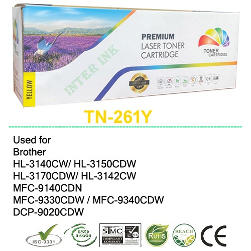 ตลับหมึก Brother HL-3140CW / HL-3150CDW / HL-3170CDW / HL-3142CW (TN-261) สีเหลือง Color Box