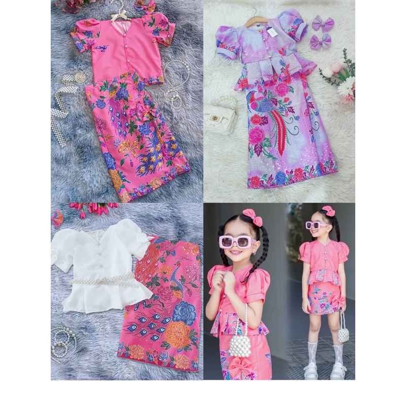 ชุดไทยเด็ก ปาเต๊ะ พร้อมส่ง แฟชั่นเด็ก 2-10 ขวบ ชุดเด็ก ชุดเด็กผู้หญิง NiD