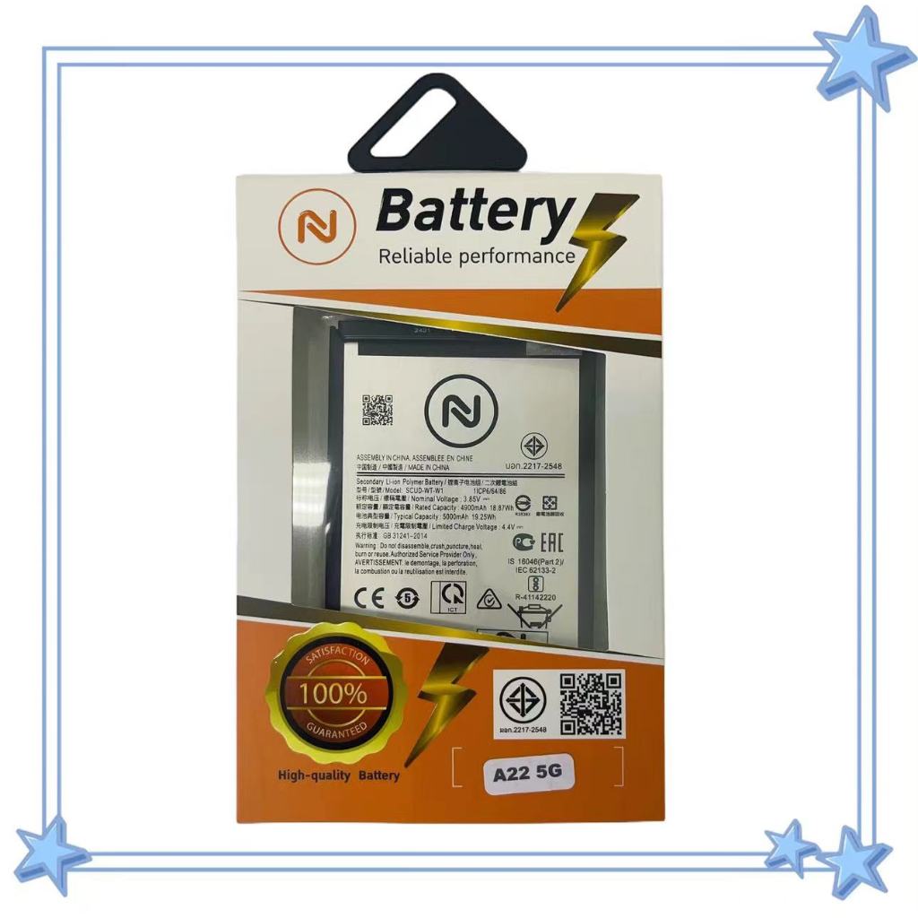 แบตเตอรี่ Nova THAILAND แบต SAMSUNG A02S /A03/A03S/A22 5G/M02s ประกัน 1 ปี แบต5000mAh