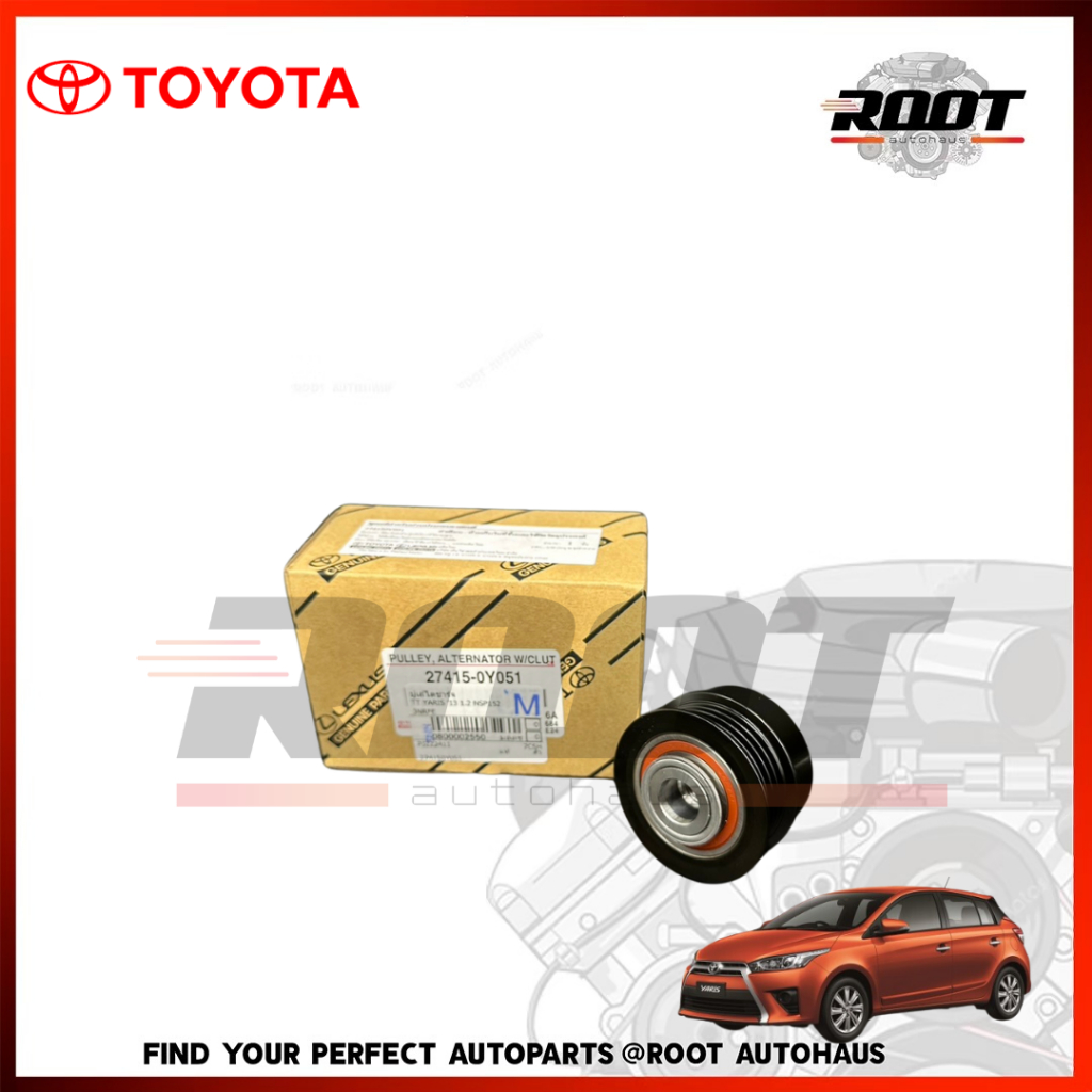 มู่เล่ไดชาร์จ TOYOTA YARIS ปี 13 ขึ้นไป เครื่ิอง 1.2 NSP152 3NRFE เบอร์ 27415-0Y051 แท้