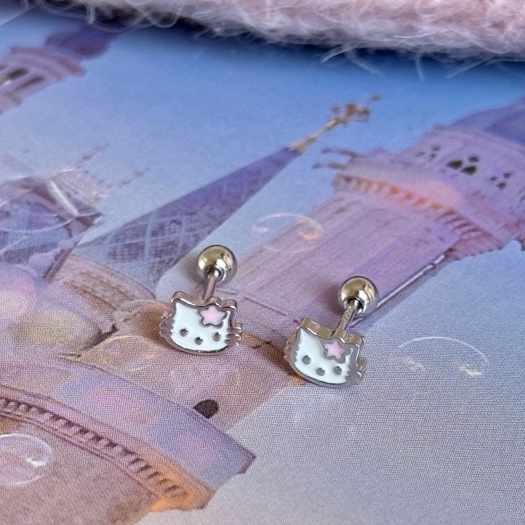 Suwann.na ต่างหู ต่างหูเงินแท้ จิว จิวเงินแท้ คิตตี้