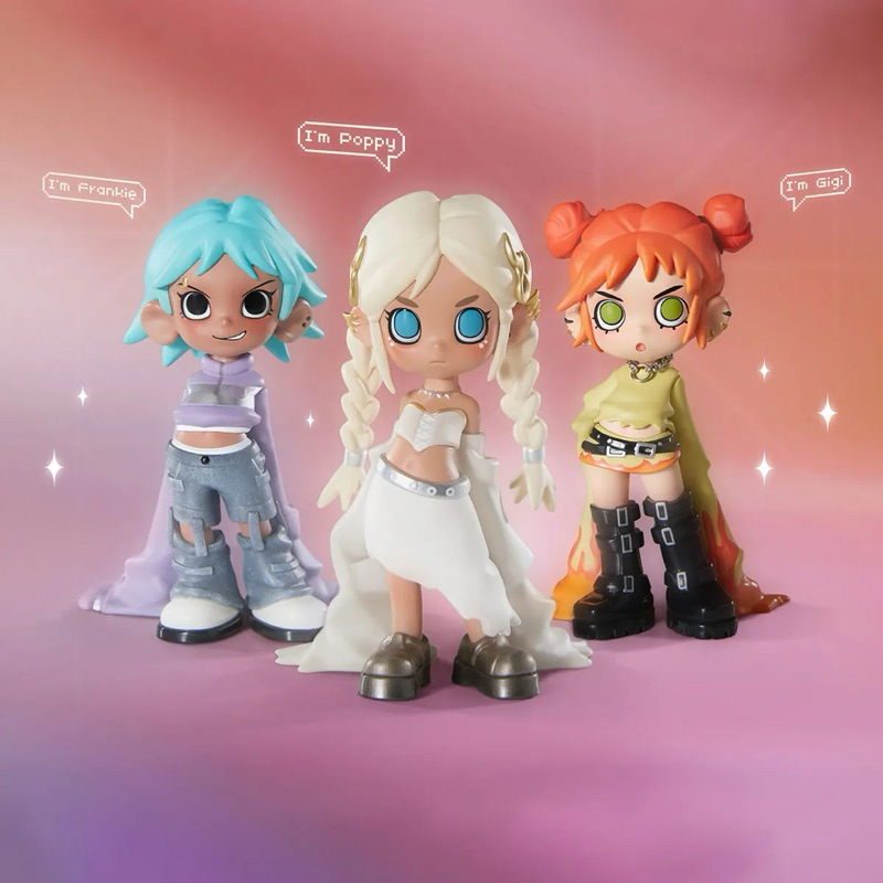 (Live/วีดิโอลด100฿) กล่องสุ่มพร้อมส่ง Lil Peach Riot คอลใหม่ Loading! Series Figures : POP MART