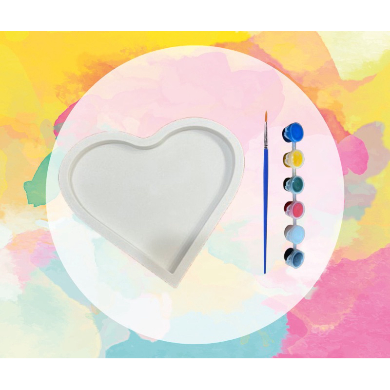 ชุดระบายสีปูนปลาสเตอร์แบบจาน