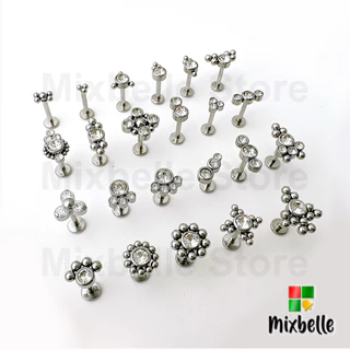 จิวสแตนเลสแท้ 316L ใส่ Helix, Flat, Conch ไม่ลอก ไม่ดำ สำหรับผิวแพ้ง่าย Earrings [รหัส GD2]