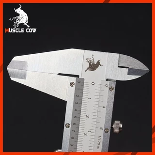 MUSCLE COW คีมวัดแบบเวอร์เนียร์ สแตนเลส 6นิ้ว 8นิ้ว (ความละเอียด 0.05 มม. 1/128 นิ้ว)