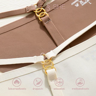 【sheshe】#D-011 พลัสไซส์ ผู้หญิงไม่มีรอยต่อ G-String แต่งหัวเข็มขัด เซ็กซี่ ไร้รอยต่อสําหรับผู้หญิงเอวต่ําและ