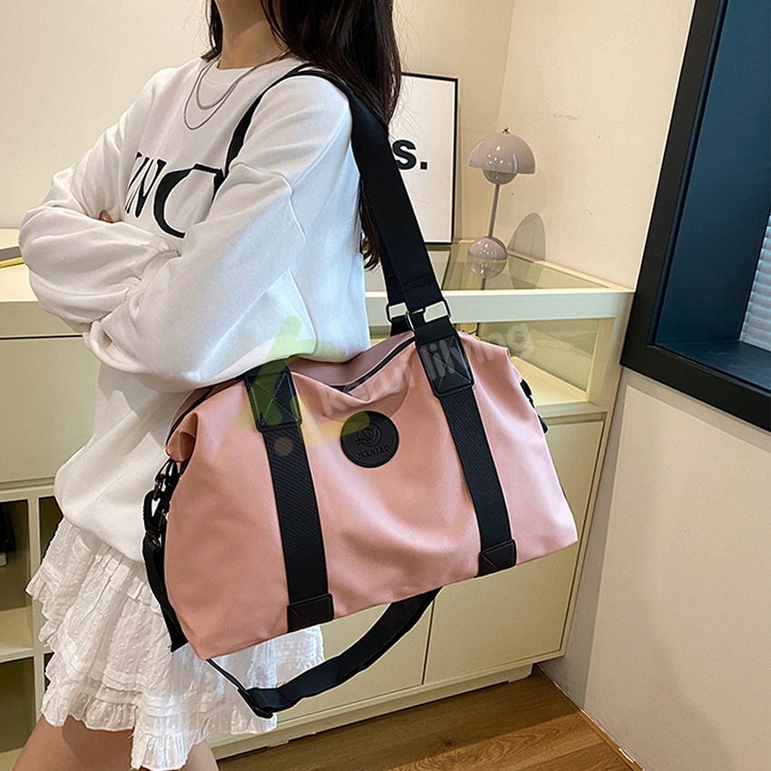 Allsking กระเป๋าสะพายข้าง+ถือ กระเป๋าใส่เสื้อผ้า ใบใหญ่ กระเป๋าเดินทาง Travel Bags มี 4สีให้เลือก