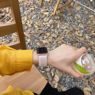 สายรัดลายคลื่น เหมาะสำหรับ i-watch S11/10/9/8/7/6/5/se สายไนลอน สายปรับได้ 38mm40mm41mm 45mm46mm42mm49mm
