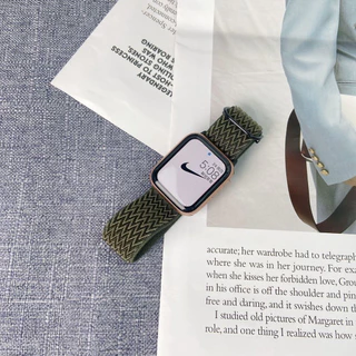 สายรัดลายคลื่น เหมาะสำหรับ i-watch S11/10/9/8/7/6/5/se สายไนลอน สายปรับได้ 38mm40mm41mm 45mm46mm42mm49mm