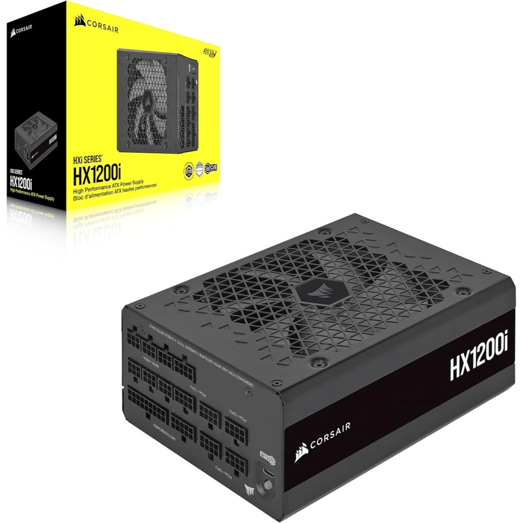 CORSAIR HX1200i ATX 3.0 Power Supply, 1200 Watt, 80 PLUS Platinum CP-9020281-NA