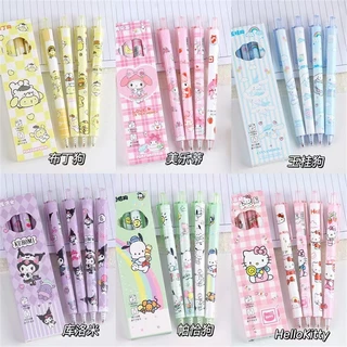 4 ชิ้น กล่องบรรจุปากกาเจล Kawaii การ์ตูน ปากกาแห้งเร็วโรงเรียนเครื่องเขียนอุปกรณ์ 4MM