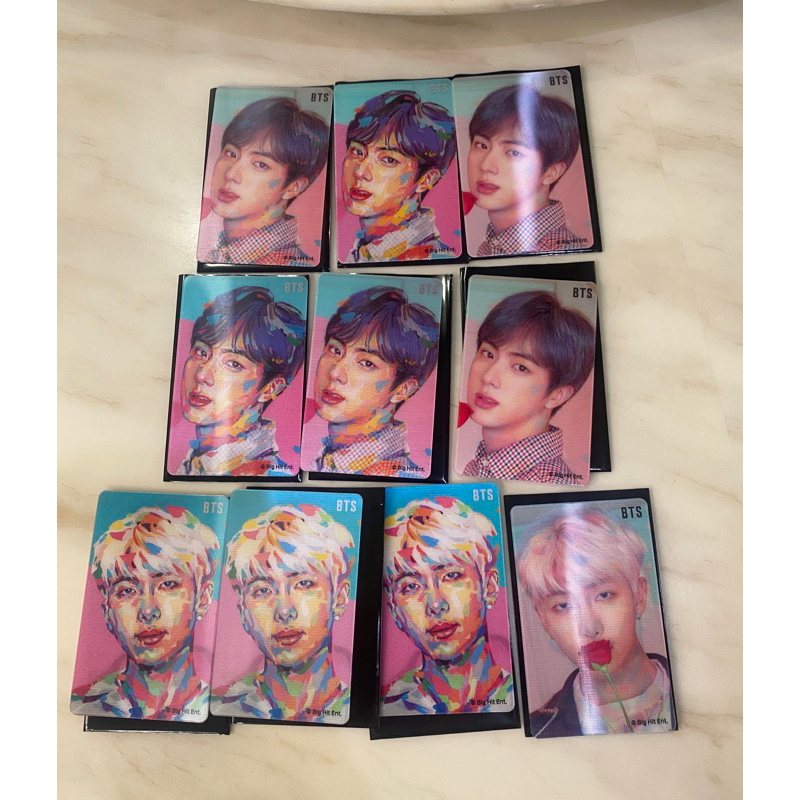 BTS Lenticular photocard from MTPR x BTS contact lens Jin Rm Seokjin Namjoon การ์ดสามมิติบังทัน