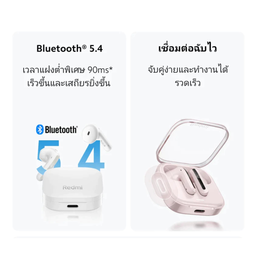 หูฟัง Xiaomi Buds 6 Active  ตัดเสียงรบกวน หูฟังไร้สาย แบตนาน 30h ประกันศูนย์ 1 ปี - รูปที่ 2