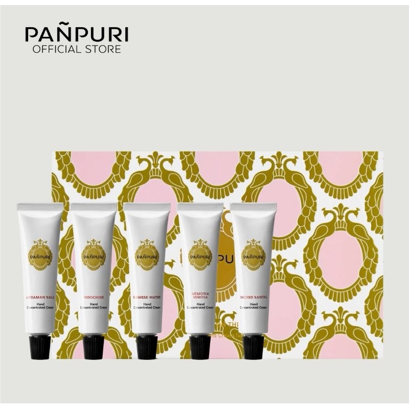 (สินค้า​พร้อม​ส่ง) PANPURI NOURISH ON THE GO MINI HAND CREAM SET ของแท้​ป้าย​ KINGPOWER