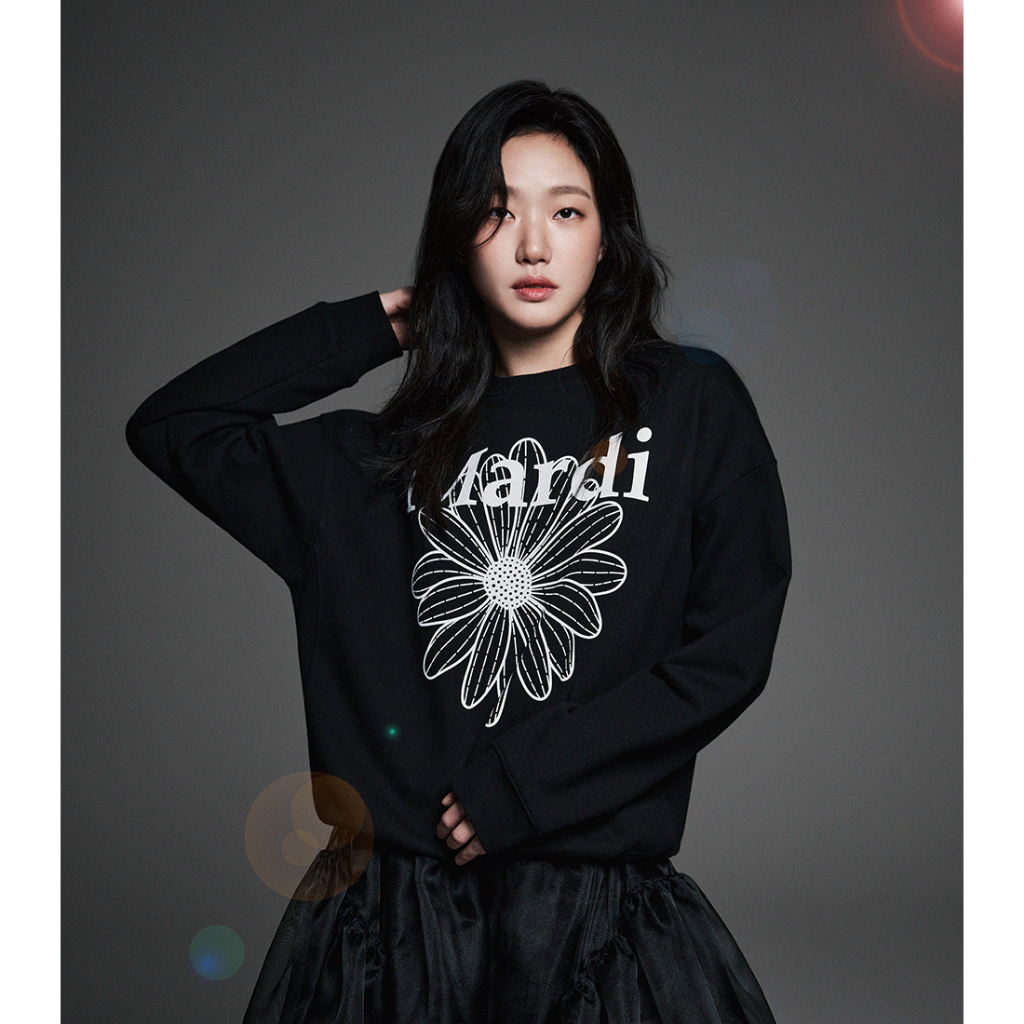 MARDI MERCREDI SWEATSHIRT FLOWERMARDI_BLACK WHITE