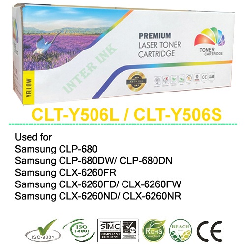 หมึกพิมพ์ Samsung CLX-6260FR / CLX-6260FD / CLX-6260FW / CLX-6260ND / CLX-6260NR (Y506L) สีเหลือง Co