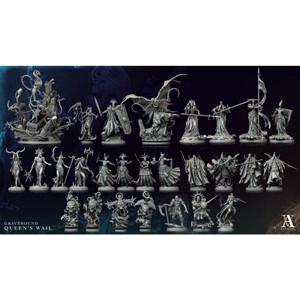 Gravebound - Queen's Wail - โมเดลสำหรับ DnD miniature, and other RPG's