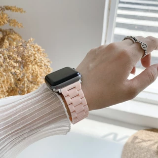 สายนาฬิกาเรซินสีลูกกวาดสำหรับ iWatch S11/10/9/8/7/6/SE/5/4/3/2/1/ สายรัด PC Ultra 49mm46mm42mm41mm45mm40mm38mm44mm